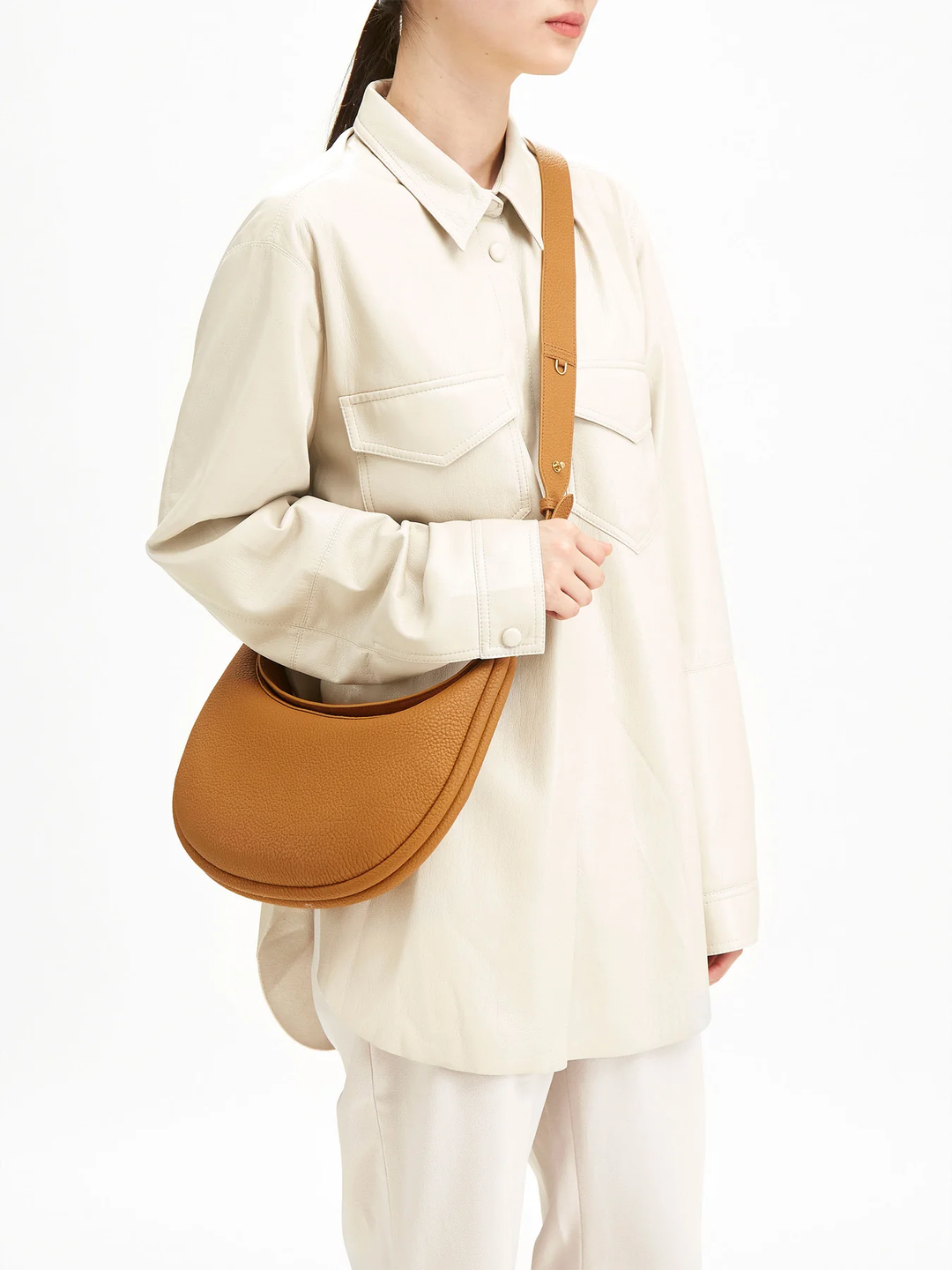 Luna Bag Noir - Borsa in pelle vegana nera | Performa Milano